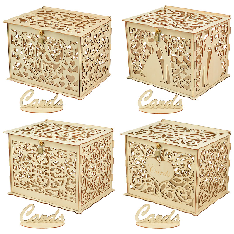 Wedding Card Box - 30X24X21 см DIY свадебная подарочная коробка