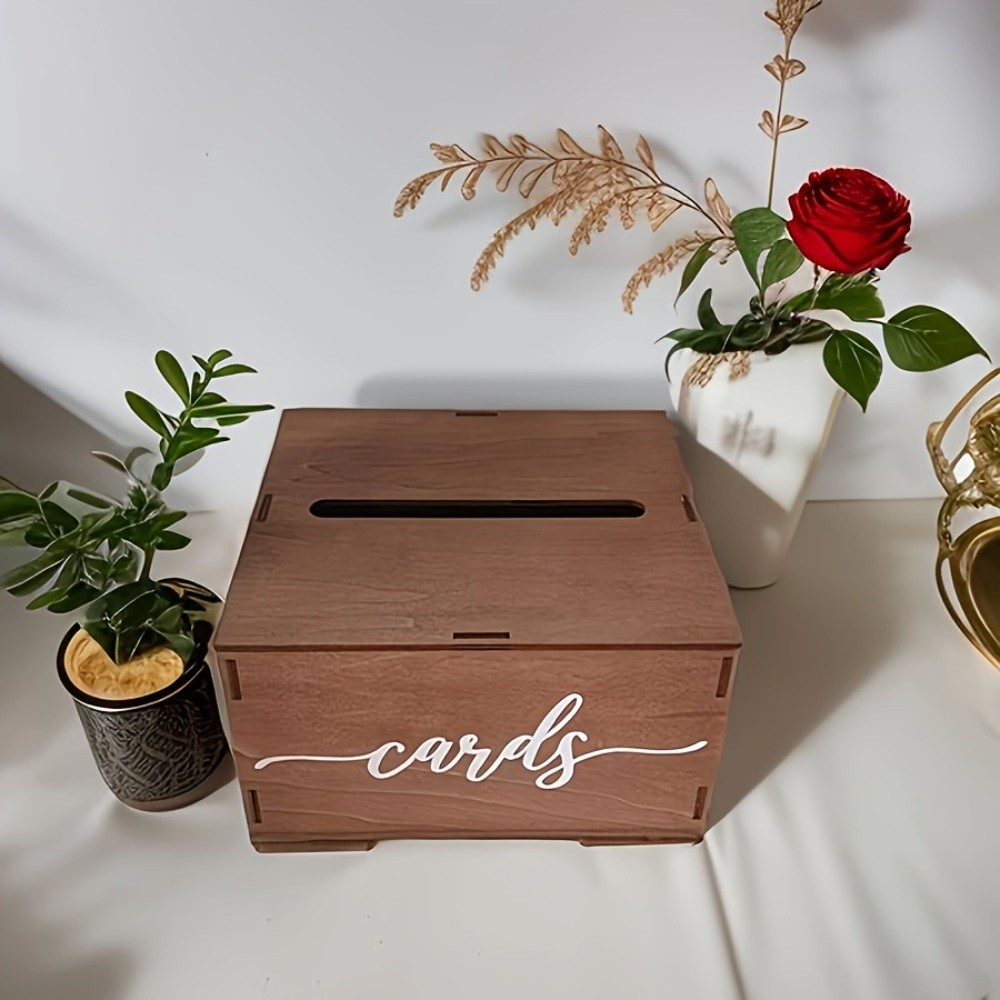Wedding Card Box - Новая деревянная коробка для свадебных открыток,