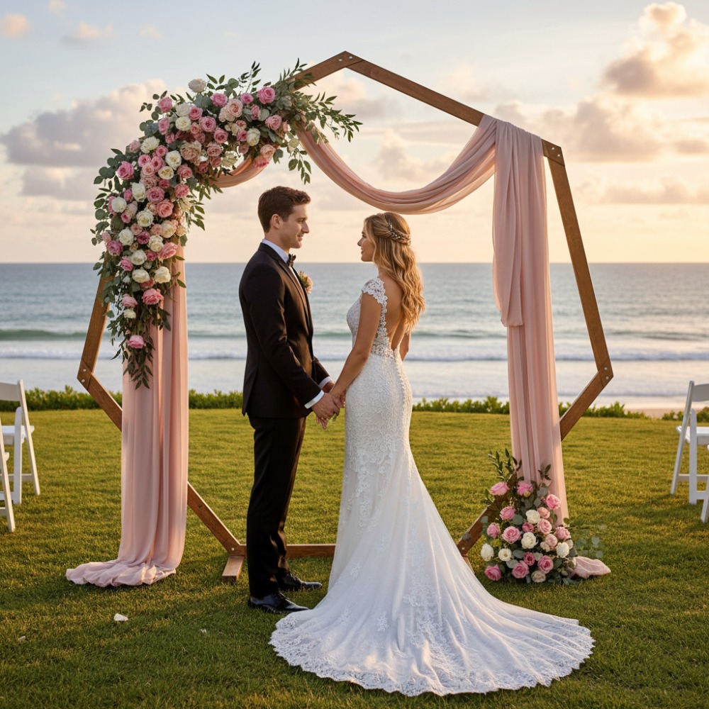 Wedding Support - Деревянная ветроустойчивая многоугольная арка для свадьбы,