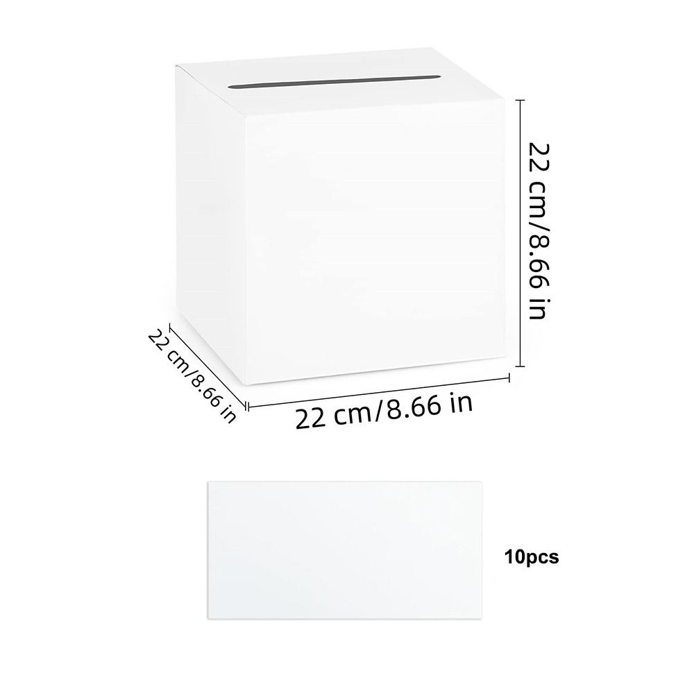 Wedding Card Box - Бело-черная свадебная коробка для открыток, картонная