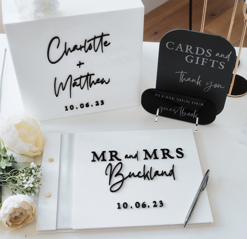 Wedding Card Box - Белая картонная коробка для свадьбы, 3D