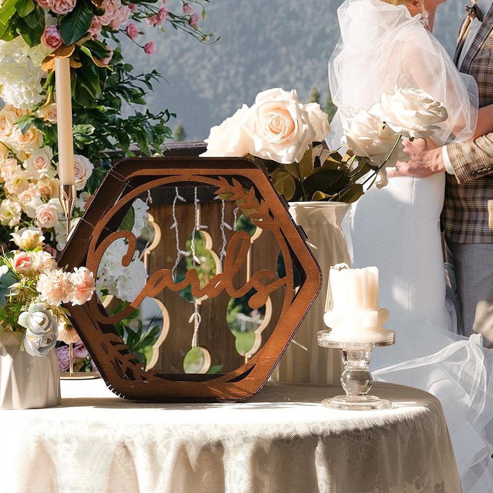 Wedding Card Box - Деревянная коробка для подарочных карт и