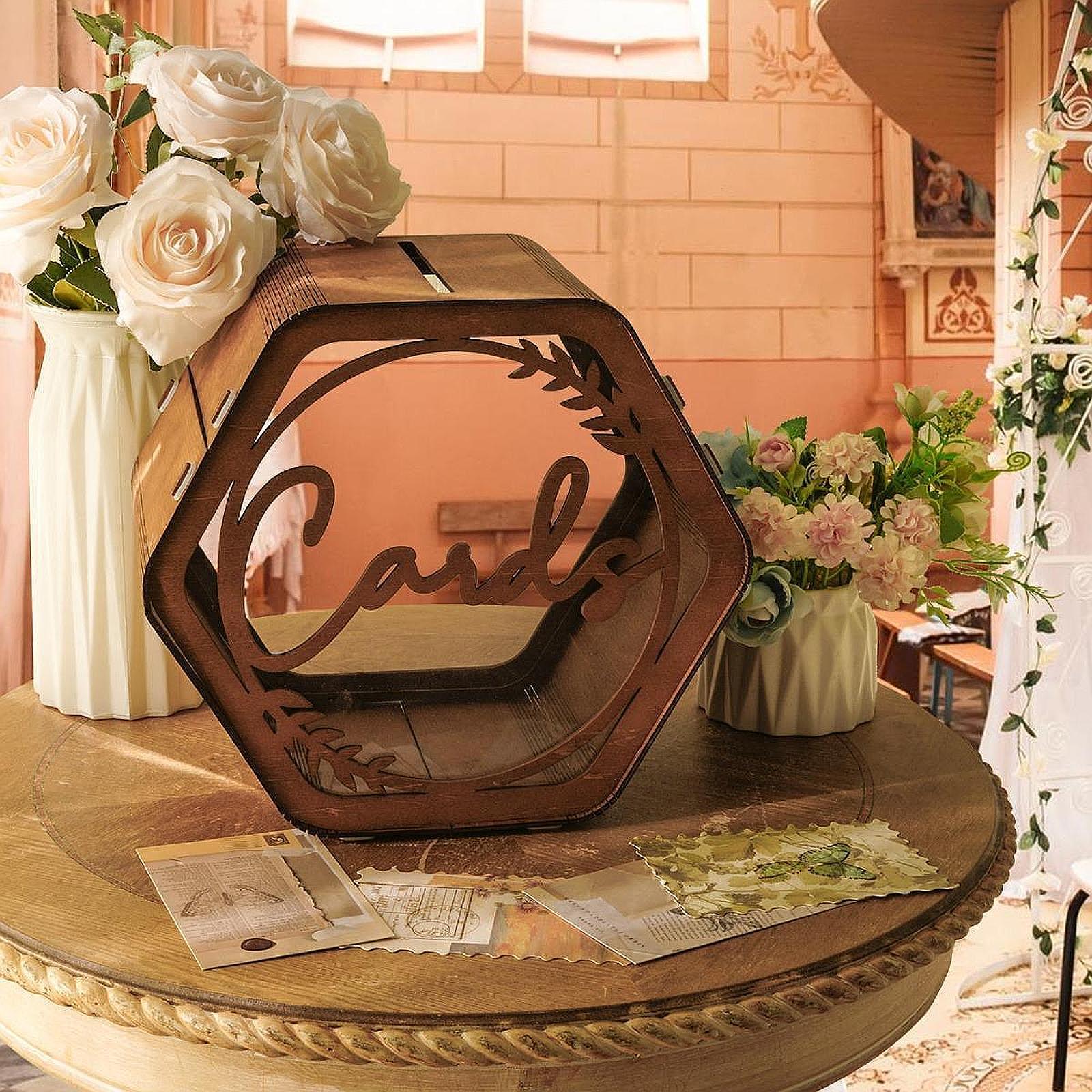 Деревянная коробка для подароч – обзор и цена Wedding Card Box