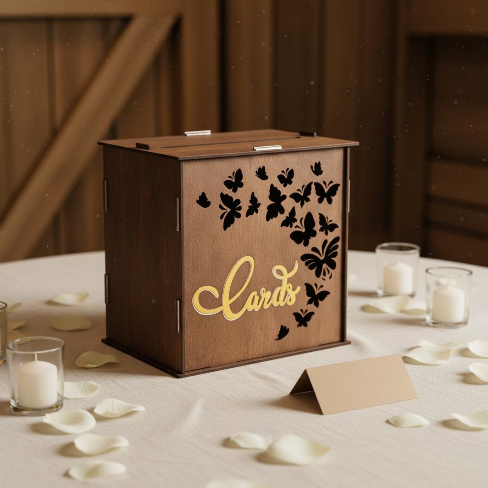 Деревянная коробка для свадебн – обзор и цена Wedding Card Box