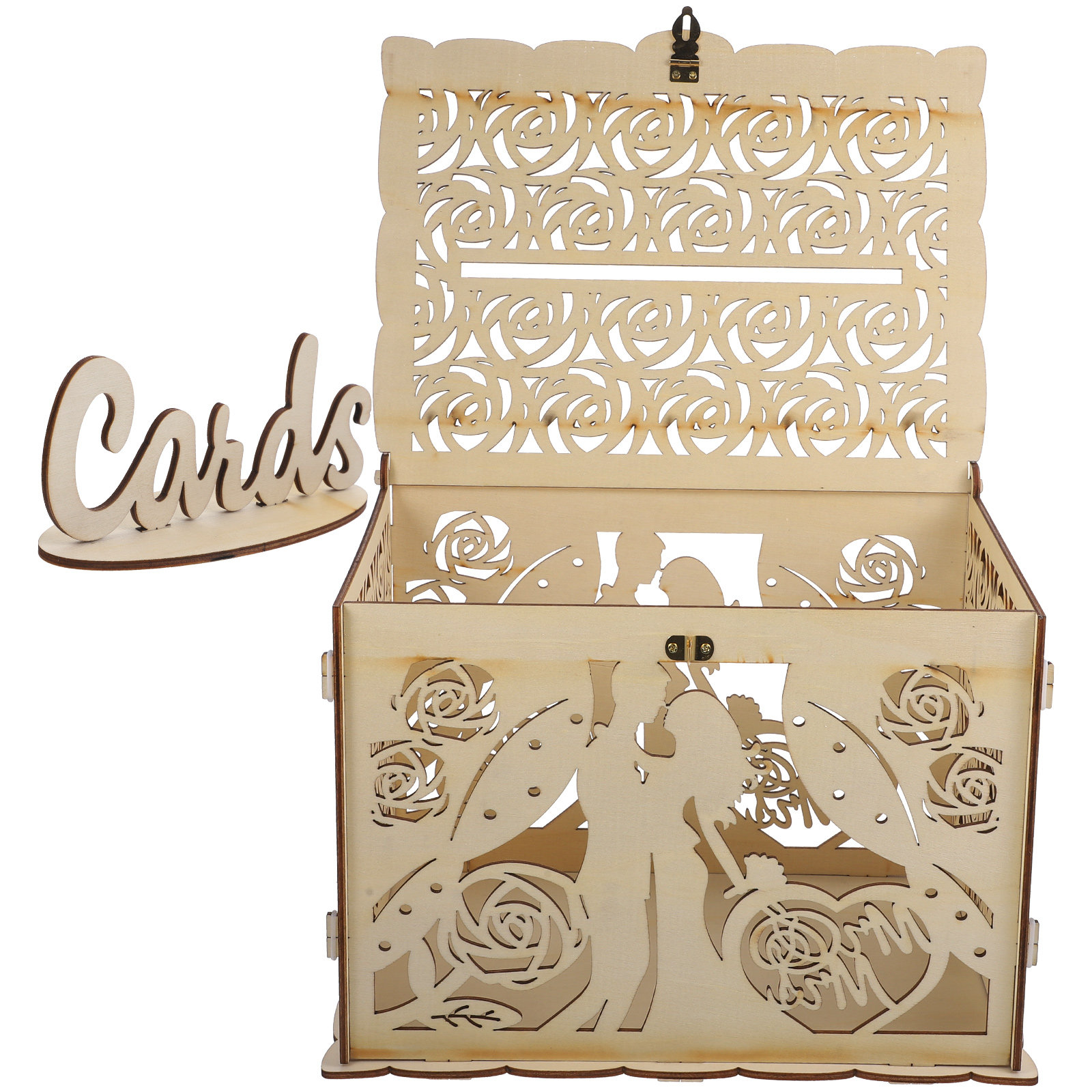 Деревянная коробка для свадебн – обзор и цена Wedding Card Box