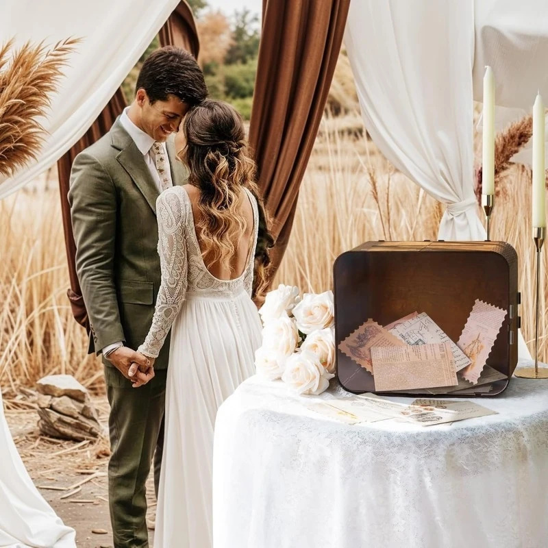 Деревянная коробка для свадебн – обзор и цена Wedding Card Box