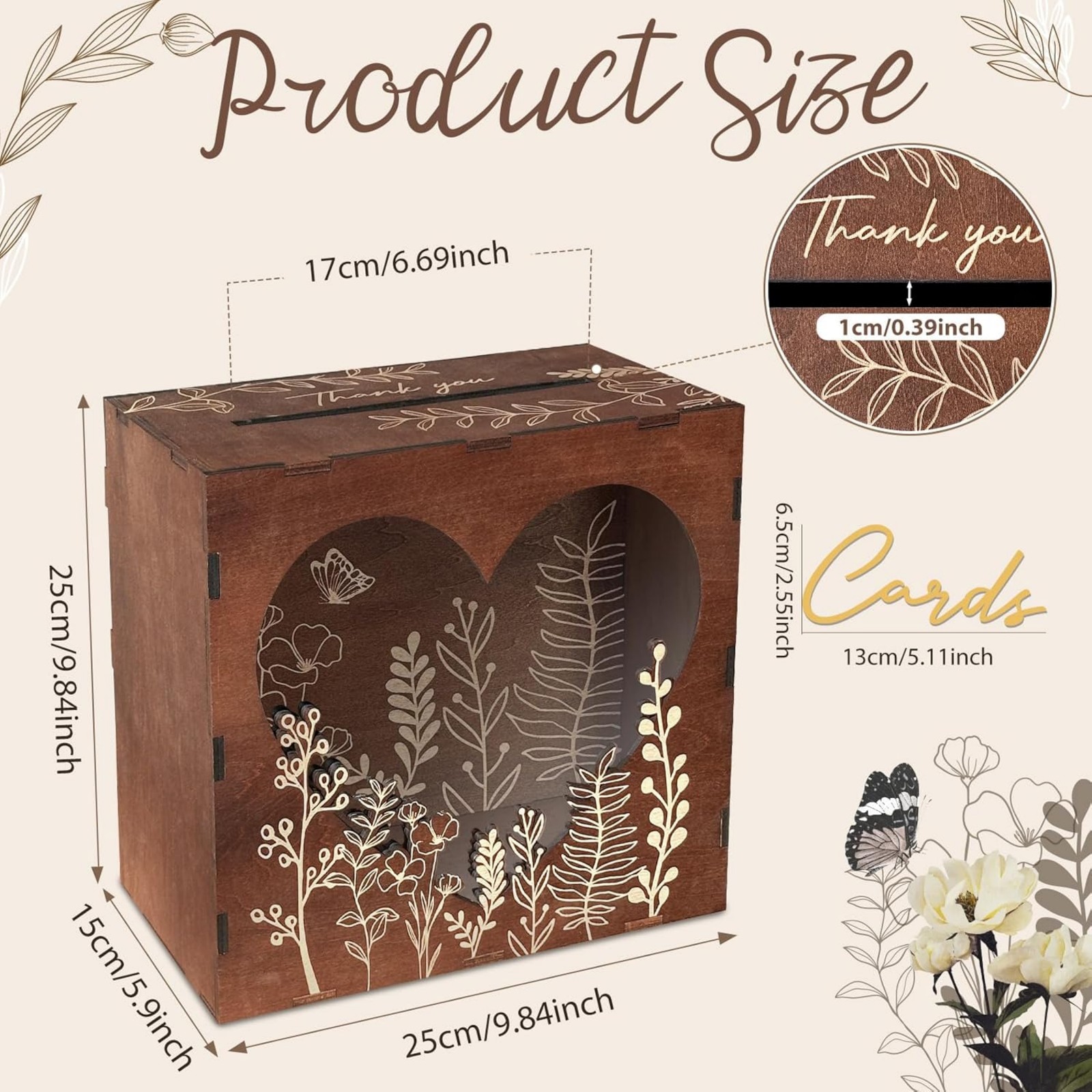 Коричневая свадебная коробка д – обзор и цена Wedding Card Box