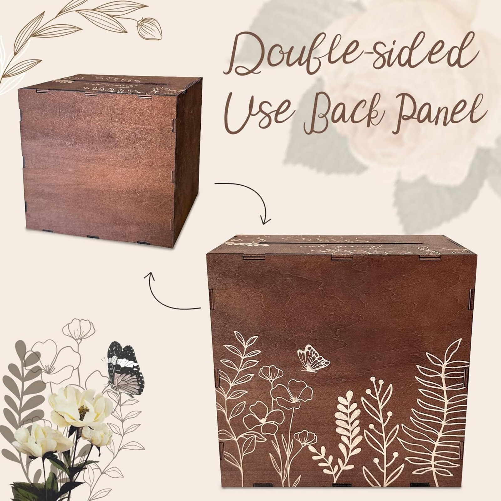 Коричневая свадебная коробка д – обзор и цена Wedding Card Box