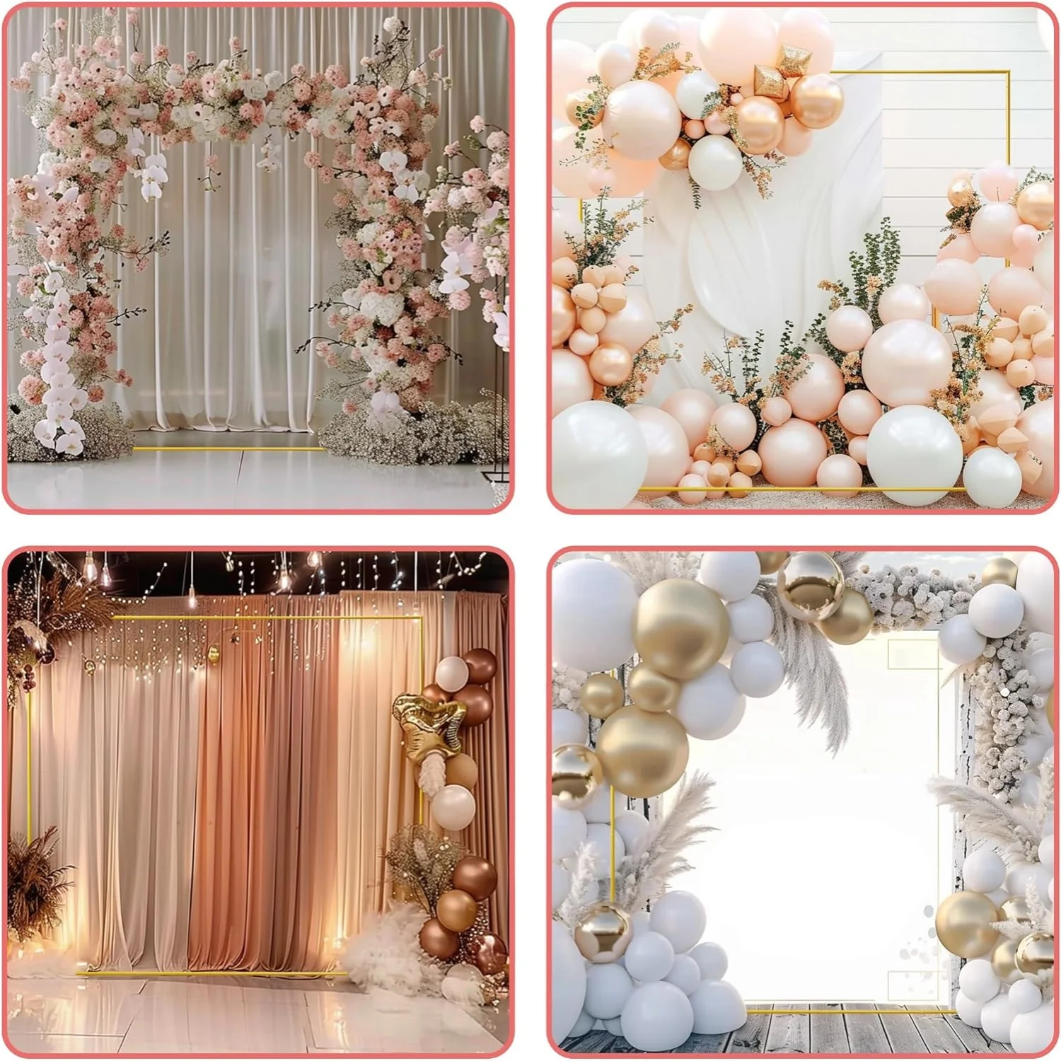 Золотые свадебные арки, квадра – обзор и цена Wedding Support